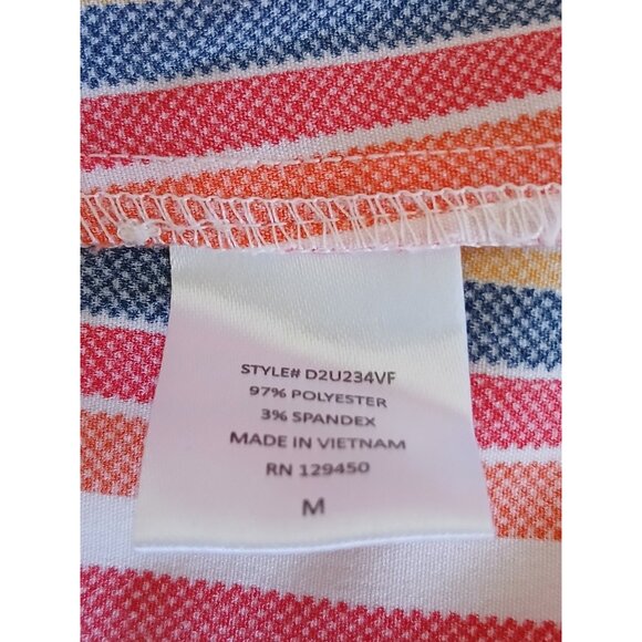 LEE RIDERS Womens Blouse Striped Button Front Shirt Multicolor Medium Sleeveless - Picture 13 of 13